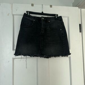 Black Jean skirt